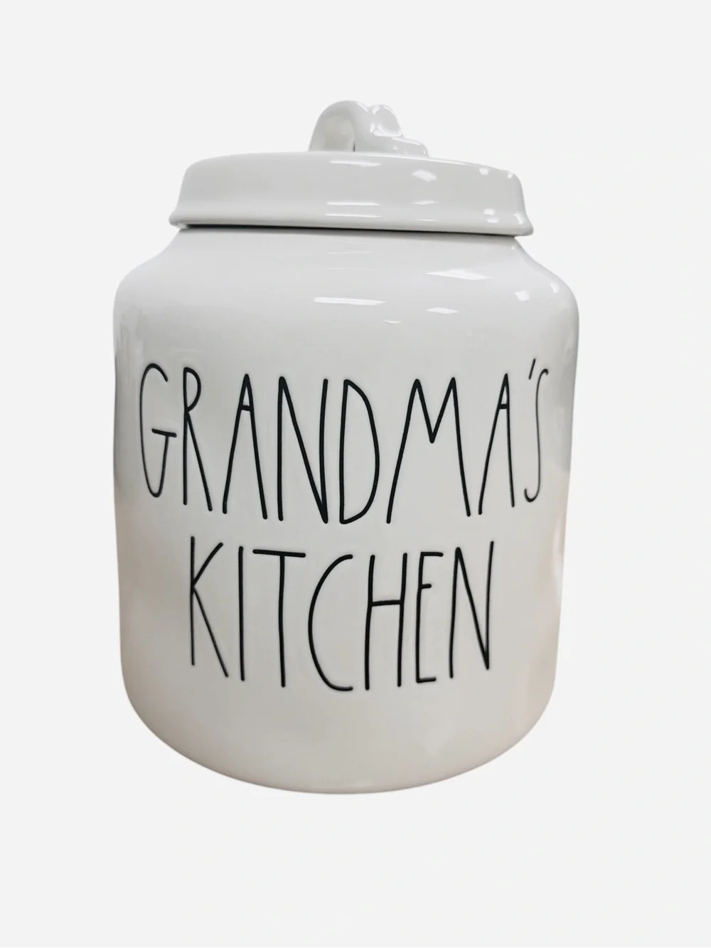 Rae Dunn Grandma’s Kitchen Ceramic White Canister Cookie Jar Artisan Collection